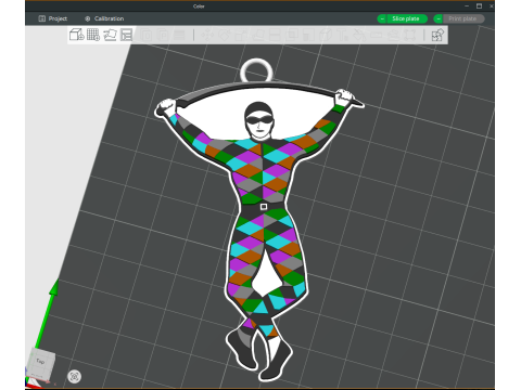 PREM Rugby Harlequin FC keychain badge color printable and renderable 3D Druckmodell