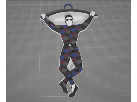 PREM Rugby Harlequin FC keychain badge color printable and renderable 3D Druckmodell