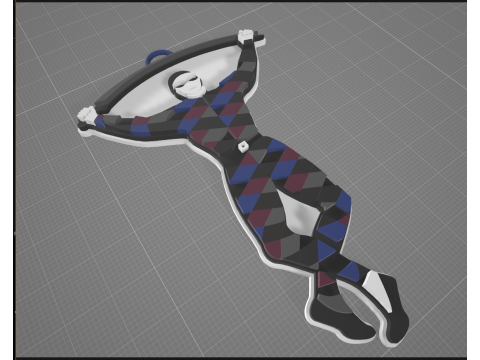 PREM Rugby Harlequin FC keychain badge color printable and renderable 3D Druckmodell