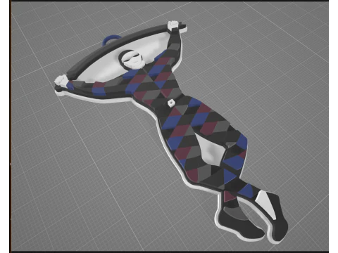PREM Rugby Harlequin FC keychain badge color printable and renderable 3D Print Model