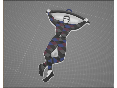 PREM Rugby Harlequin FC keychain badge color printable and renderable 3D Druckmodell