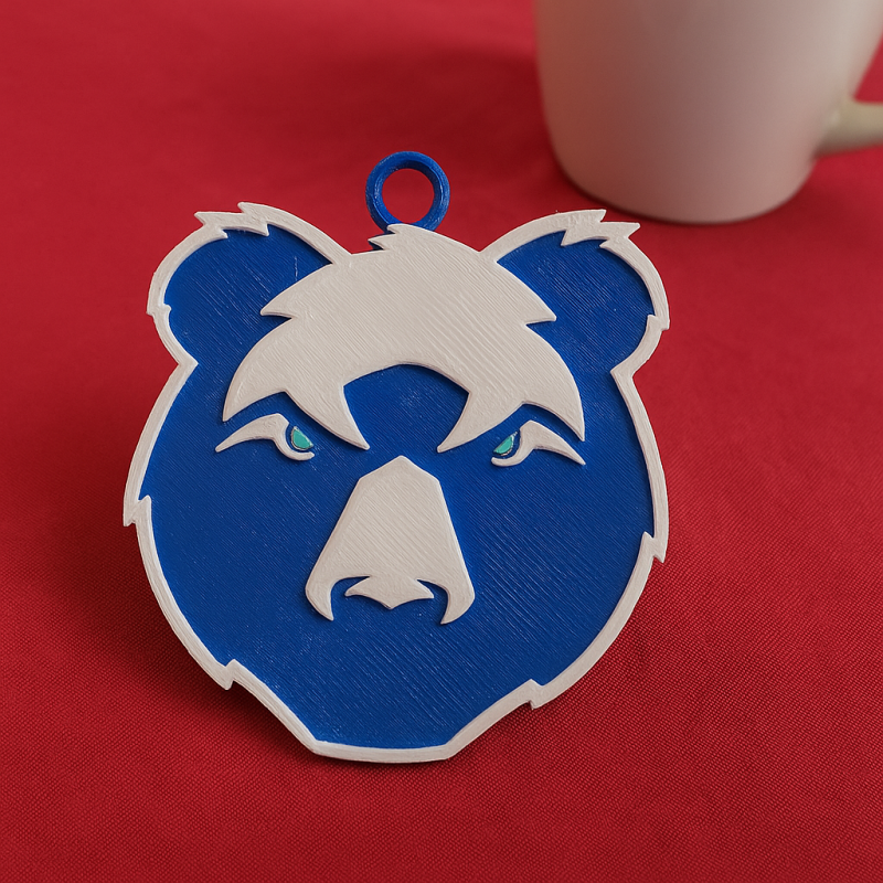 PREM Rugby Bristol Bears keychain badge color printable and renderable Modello di stampa 3D .c4d .max .obj .3ds .fbx .stl .blend 