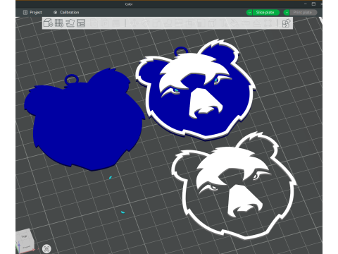 PREM Rugby Bristol Bears keychain badge color printable and renderable Modello di stampa 3D