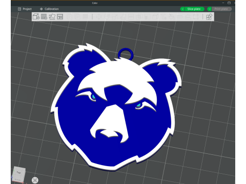 PREM Rugby Bristol Bears keychain badge color printable and renderable Modello di stampa 3D