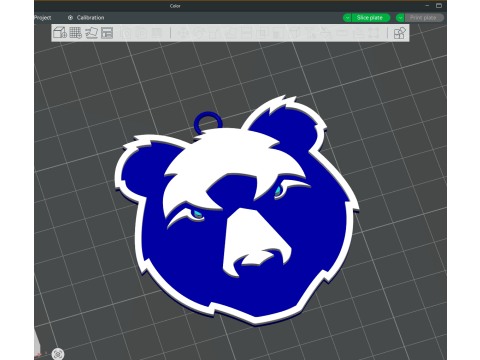 PREM Rugby Bristol Bears keychain badge color printable and renderable Modello di stampa 3D
