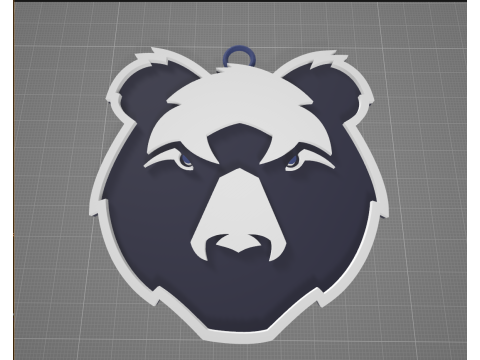 PREM Rugby Bristol Bears keychain badge color printable and renderable Modello di stampa 3D