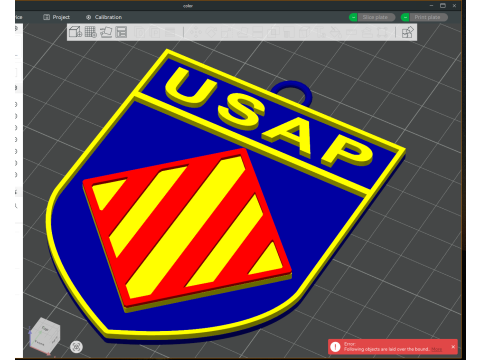 Top 14 Usa Perpignan keychain badge color printable and renderable 3Dプリントモデル