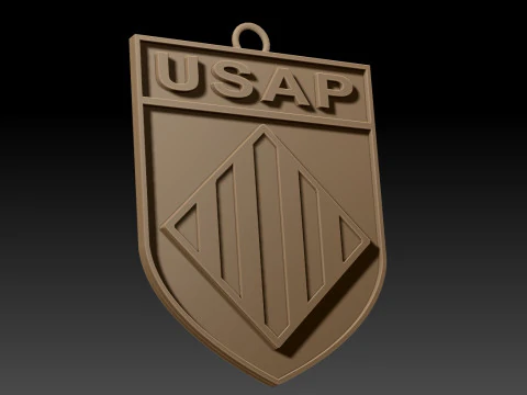 Top 14 Usa Perpignan keychain badge color printable and renderable 3D Print Model