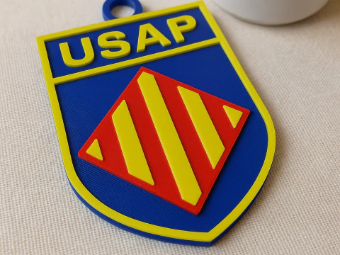Top 14 Usa Perpignan keychain badge color printable and renderable 3D Print Model