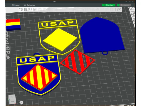 Top 14 Usa Perpignan keychain badge color printable and renderable 3D Print Model