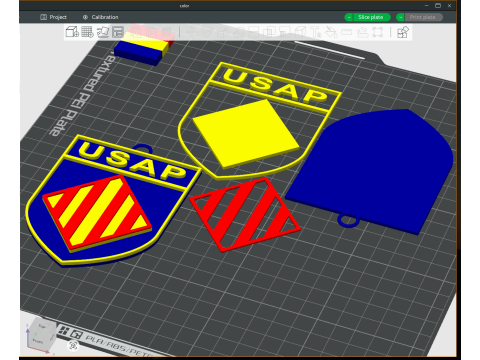 Top 14 Usa Perpignan keychain badge color printable and renderable 3Dプリントモデル