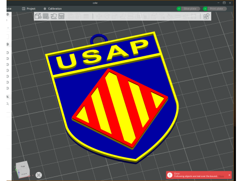 Top 14 Usa Perpignan keychain badge color printable and renderable 3Dプリントモデル