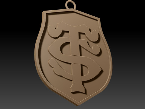 Top 14 Stade Toulousain keychain badge color printable and renderable 3D Принт Модель