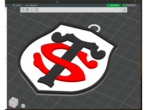Top 14 Stade Toulousain keychain badge color printable and renderable 3D Принт Модель