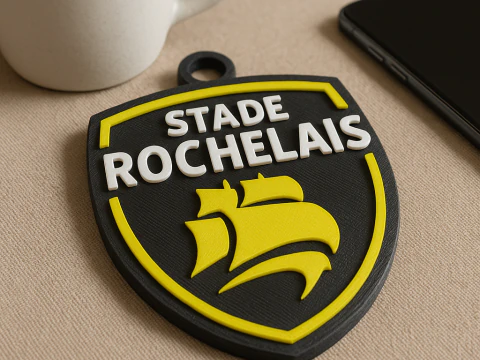 Top 14 Stade Rochelais Keychain Badge Color Printable 3D Print Model