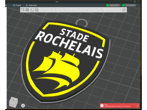 Top 14 Stade Rochelais Keychain Badge Color Printable 3D Print Model