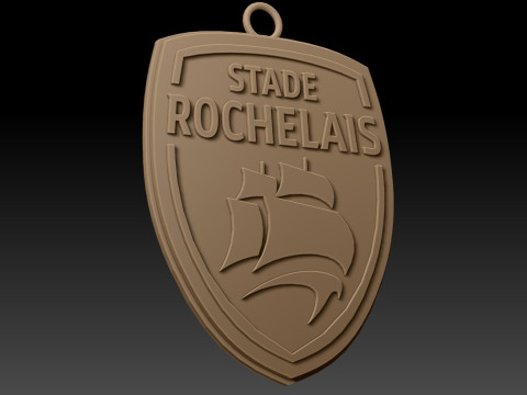 Top 14 Stade Rochelais Keychain Badge Color Printable 3D 打印模型