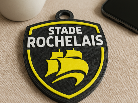 Top 14 Stade Rochelais Keychain Badge Color Printable 3D 打印模型