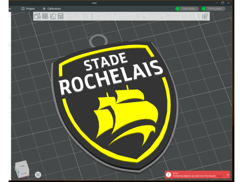 Top 14 Stade Rochelais Keychain Badge Color Printable 3D 打印模型