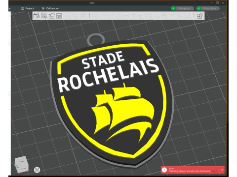 Top 14 Stade Rochelais Keychain Badge Color Printable 3D Print Model