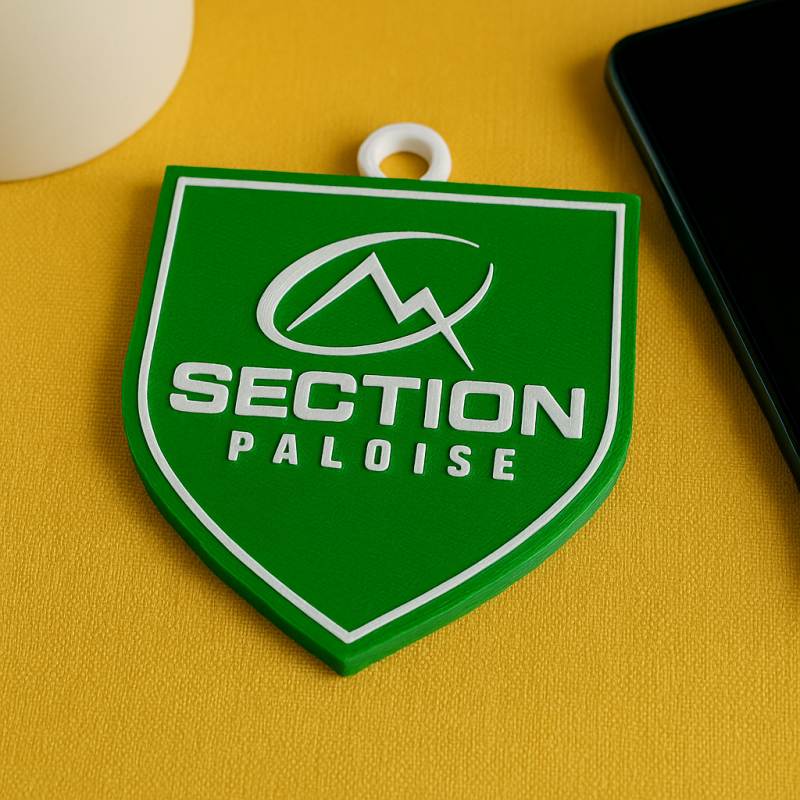 Top 14 Section Paloise keychain badge color printable and renderable 3D Принт Модель .c4d .max .obj .3ds .fbx .stl .blend 