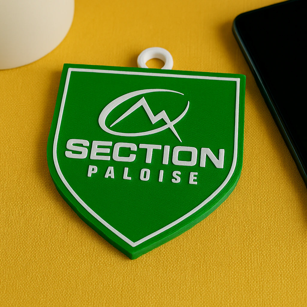 Top 14 Section Paloise keychain badge color printable and renderable 3D Print Model .c4d .max .obj .3ds .fbx .stl .blend