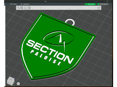 Top 14 Section Paloise keychain badge color printable and renderable 3D Принт Модель