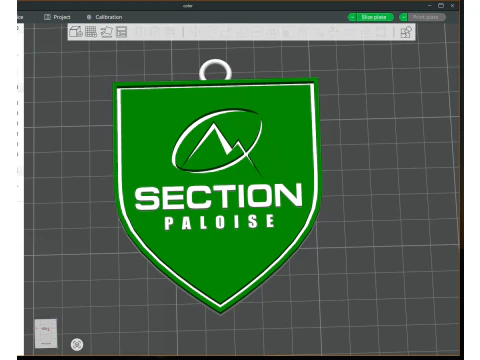 Top 14 Section Paloise keychain badge color printable and renderable 3D Print Model