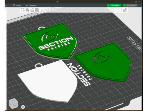 Top 14 Section Paloise keychain badge color printable and renderable 3D Print Model