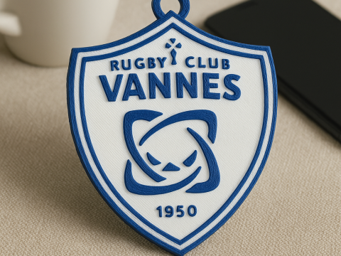 Top 14 RC Vannes keychain badge color printable and renderable Modello di stampa 3D