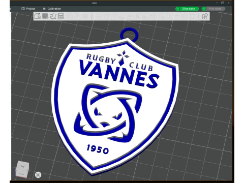 Top 14 RC Vannes keychain badge color printable and renderable 3D Print Model