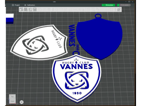Top 14 RC Vannes keychain badge color printable and renderable 3D Print Model