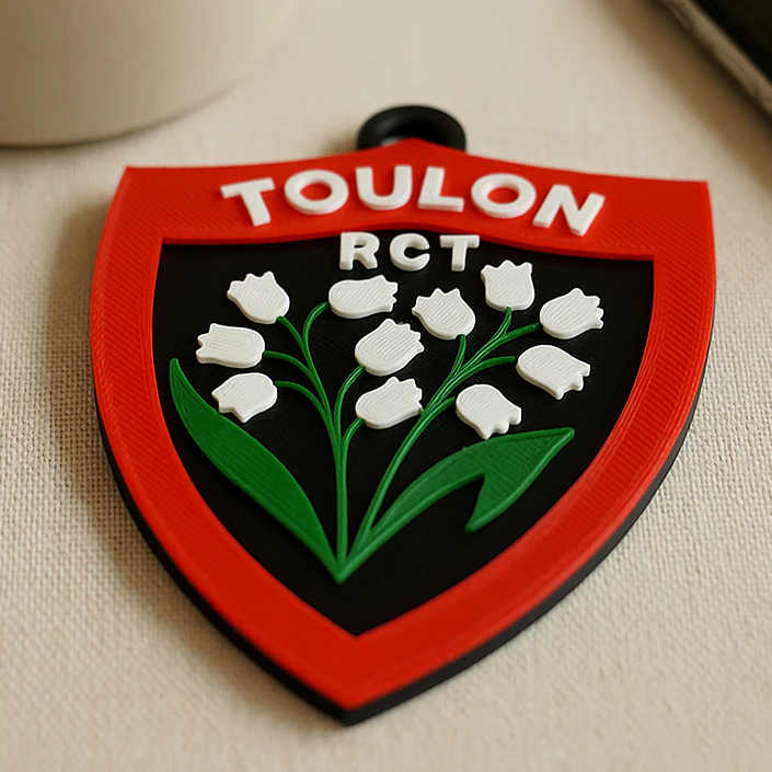 Top 14 RC Toulon keychain badge color printable and renderable 3D Print Model .c4d .max .obj .3ds .fbx .stl .blend 