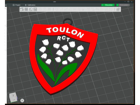 Top 14 RC Toulon keychain badge color printable and renderable 3D Print Model