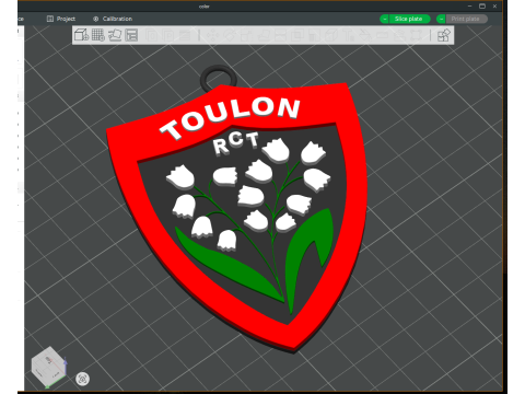 Top 14 RC Toulon keychain badge color printable and renderable 3D Print Model