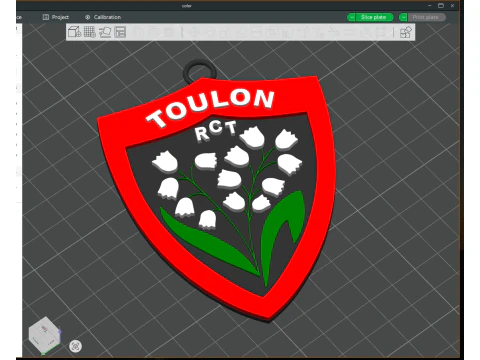 Top 14 RC Toulon keychain badge color printable and renderable 3D Print Model