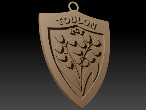 Top 14 RC Toulon keychain badge color printable and renderable 3D Print Model