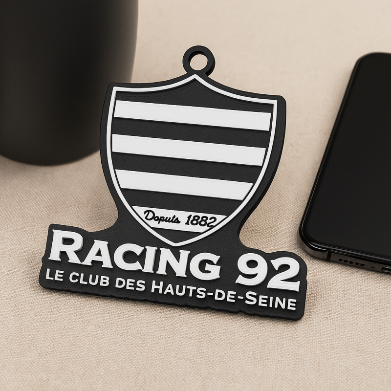Top 14 Racing 92 keychain badge color printable and renderable Modello di stampa 3D .c4d .max .obj .3ds .fbx .stl .blend 