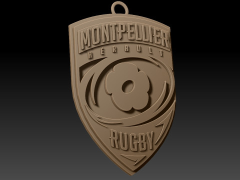 Top 14 Lyon Olympique keychain badge color printable and renderable 3D Baskı Modeli
