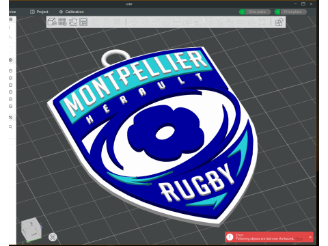 Top 14 Lyon Olympique keychain badge color printable and renderable 3D Baskı Modeli