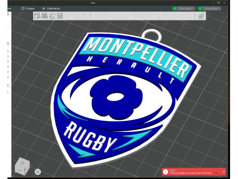 Top 14 Lyon Olympique keychain badge color printable and renderable 3D Baskı Modeli