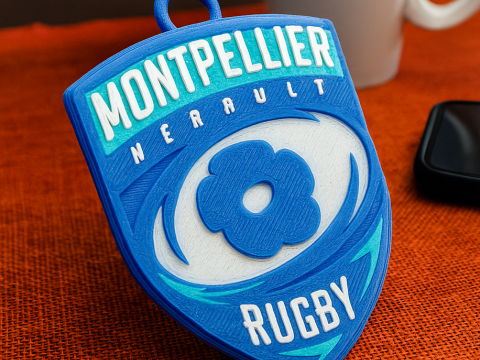 Top 14 Lyon Olympique keychain badge color printable and renderable 3D Baskı Modeli