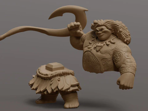 Moanas Maui Printable 3D Print Model