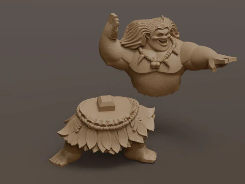 Moanas Maui Printable 3D Print Model