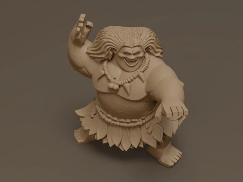 Moanas Maui Printable 3D Print Model