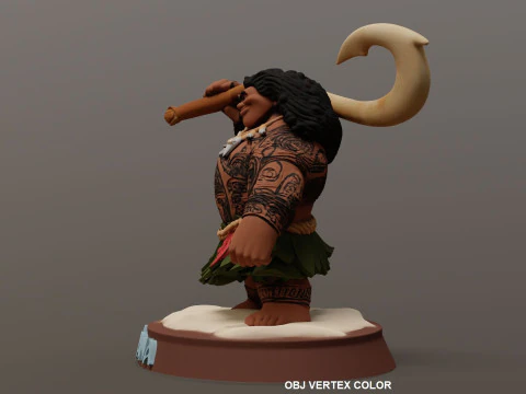Moanas Maui Printable 3D Print Model