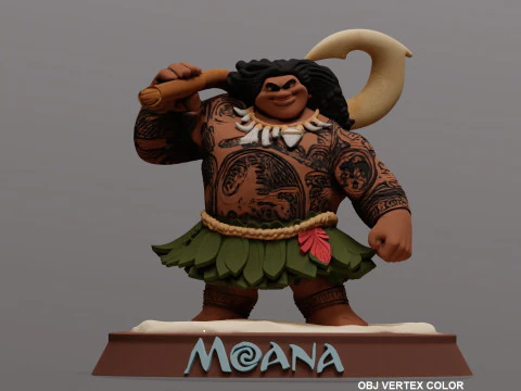 Moanas Maui Printable 3D Print Model