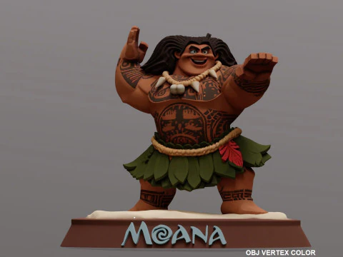 Moanas Maui Printable 3D Print Model
