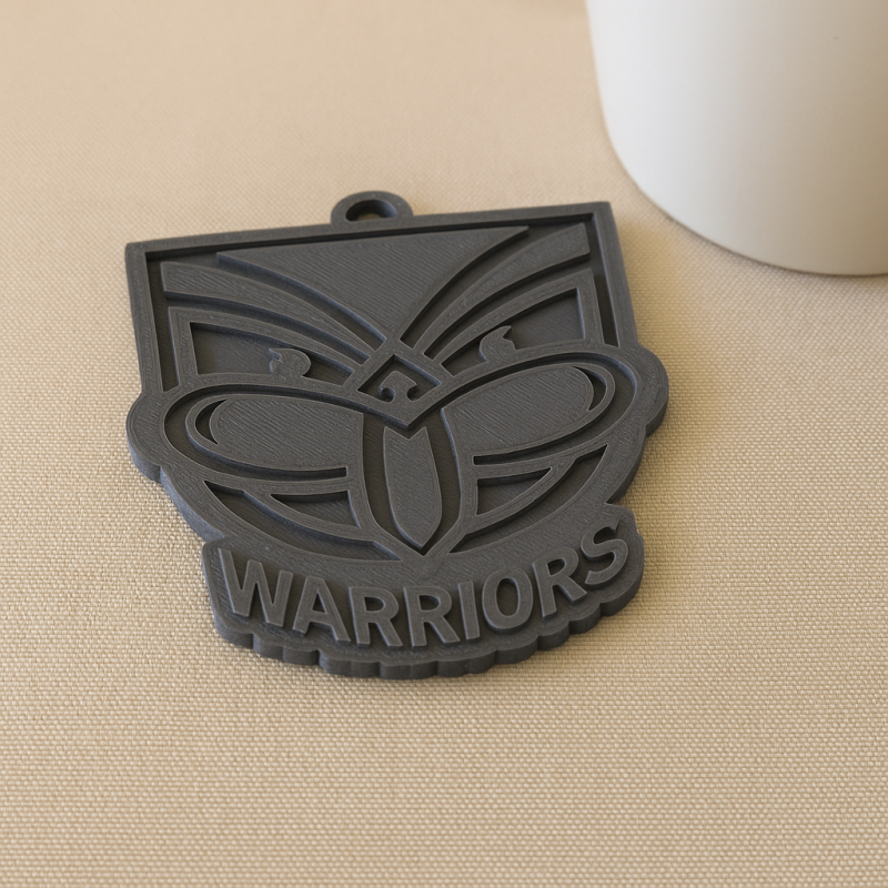 NRL New Zealand Warriors keychain badge color printable and renderable 3D Druckmodell .c4d .max .obj .3ds .fbx .stl .blend 