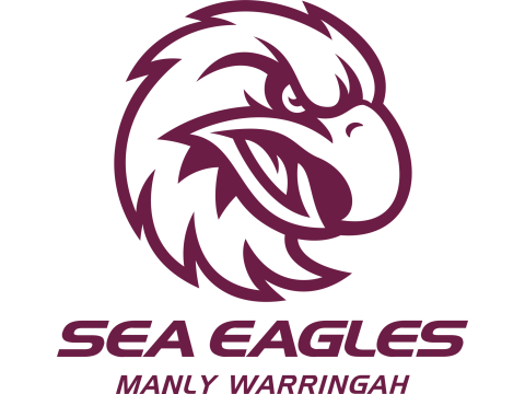 NRL Manly Warringah Sea Eagles keychain badge color printable and renderable 3D Print Model